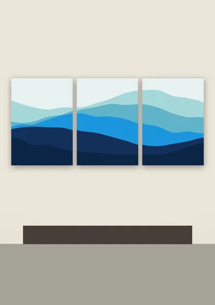 Abstract Flow Ocean poster