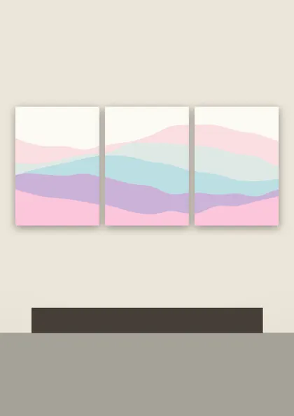 Abstract Flow Pastel poster