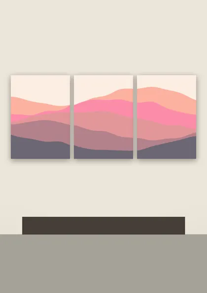 Abstract Flow Sunset poster