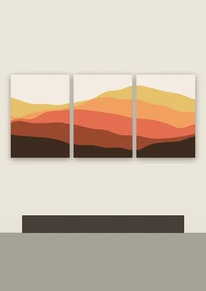 Abstract Flow Terracotta poster