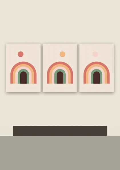 Boho Arches Blush poster
