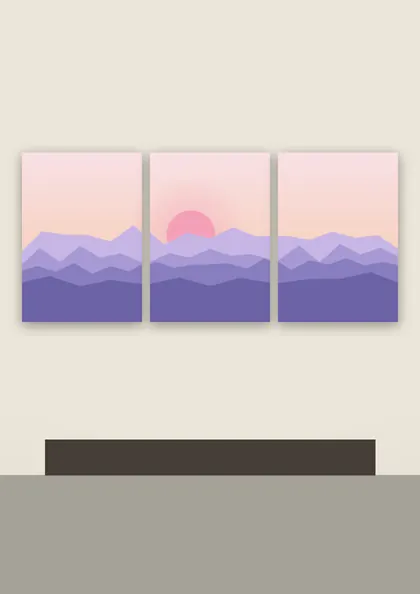 Pastel Mountains poster
